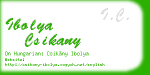 ibolya csikany business card